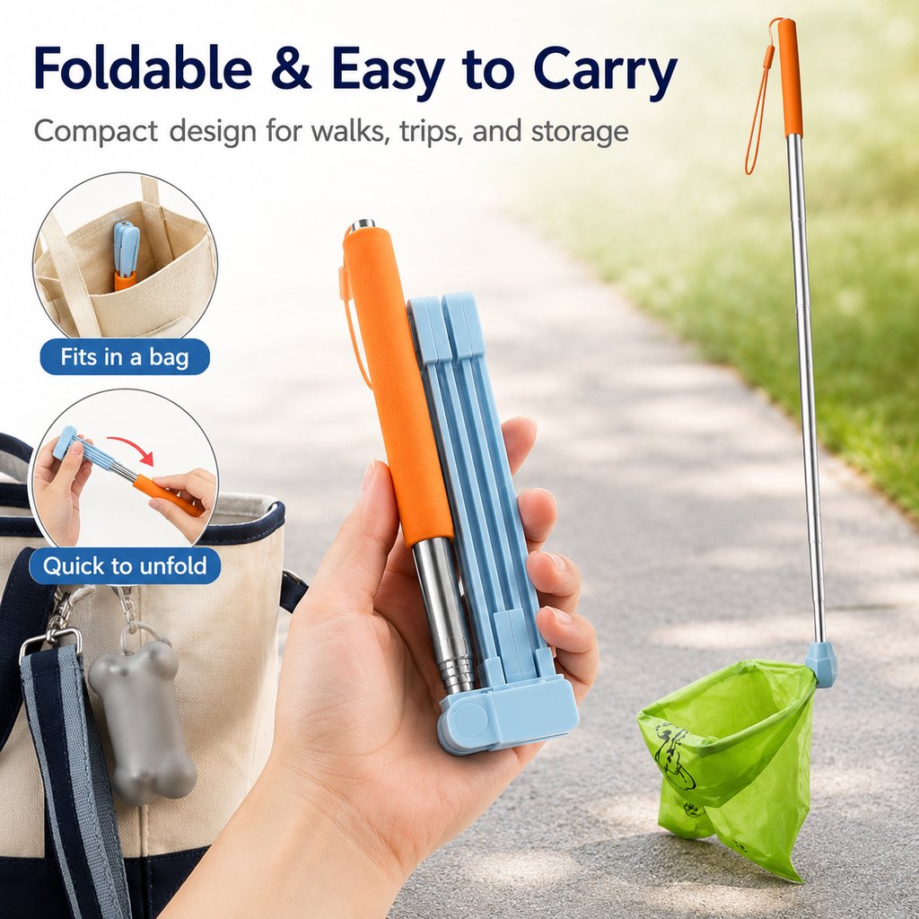 Foldable Telescopic No-Bend Dog Poop Catcher – view 10