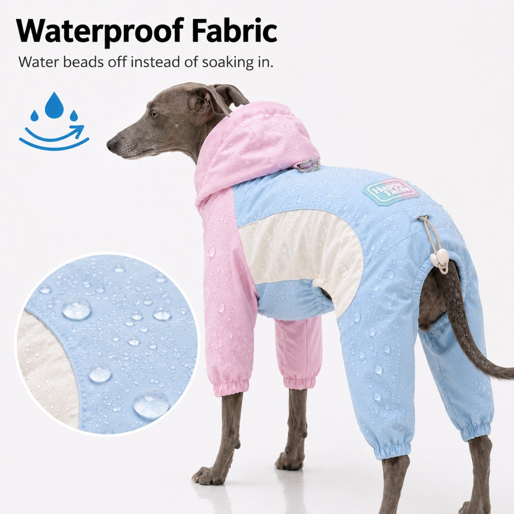 Full-Body Waterproof & Breathable Dog Rain Suit (Built-In Leash Ring) – view 7