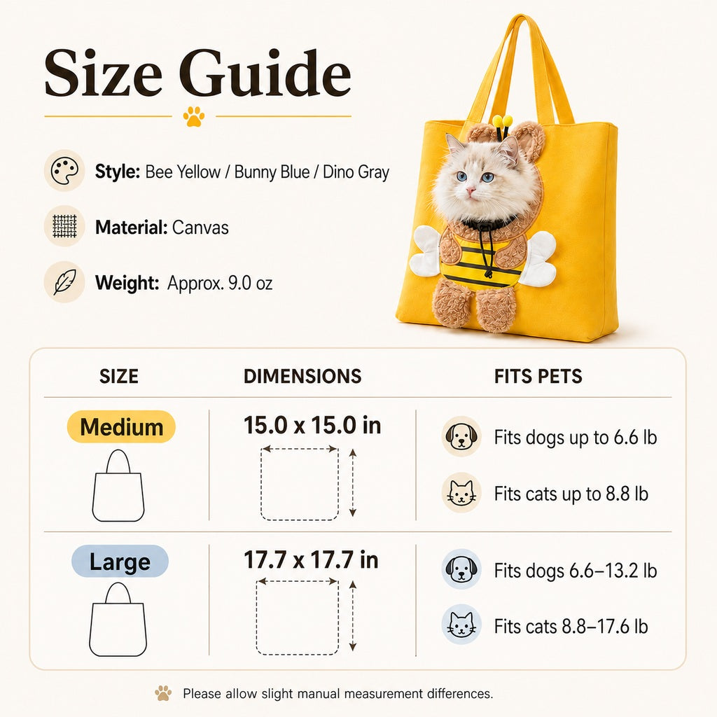 Head-Out Breathable Canvas Pet Carrier Tote (Foldable) – view 12