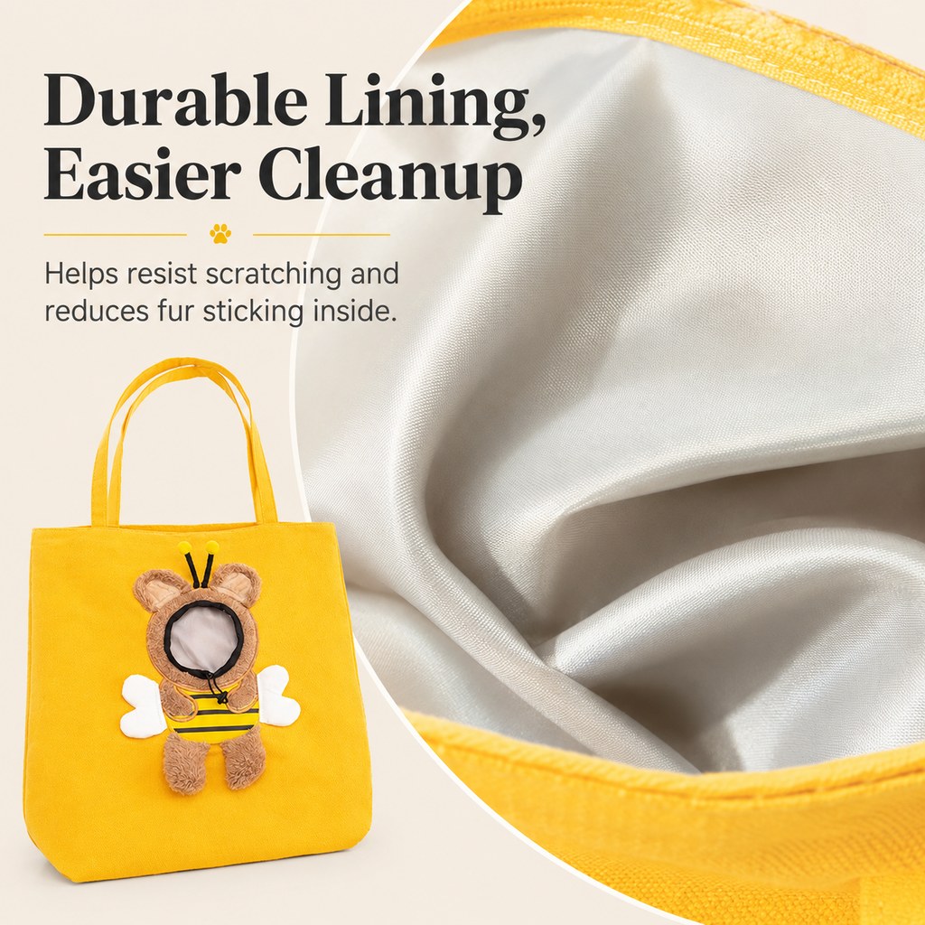 Head-Out Breathable Canvas Pet Carrier Tote (Foldable) – view 9