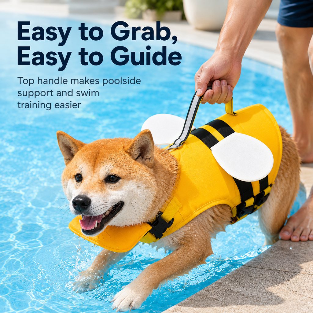 High-Visibility Chin Float & Rescue Handle Dog Life Jacket – view 7