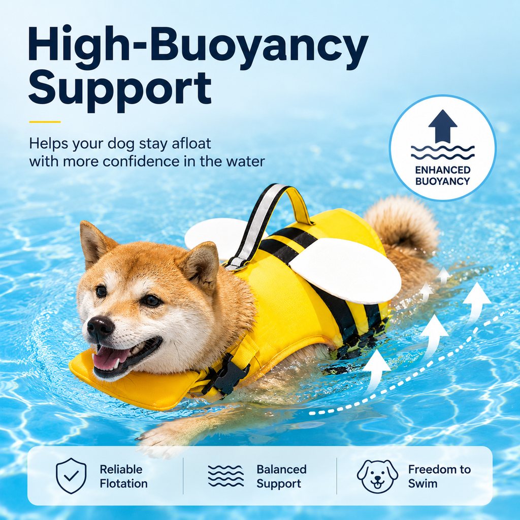High-Visibility Chin Float & Rescue Handle Dog Life Jacket – view 9