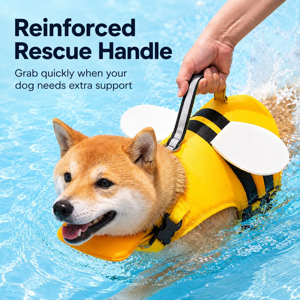 High-Visibility Chin Float & Rescue Handle Dog Life Jacket – view 10