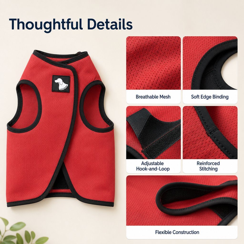 Hug-Like Adjustable Breathable Dog Comfort Wrap Vest – view 12