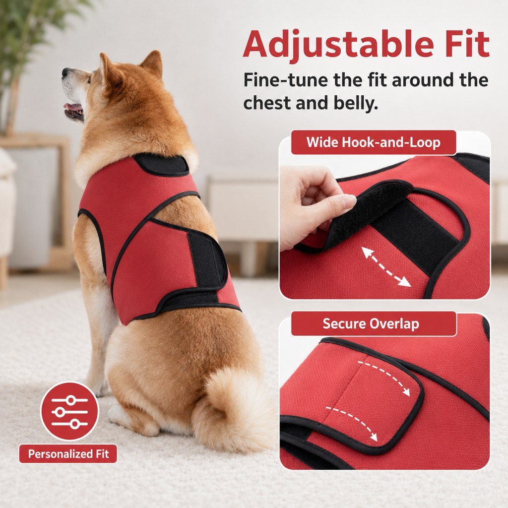 Hug-Like Adjustable Breathable Dog Comfort Wrap Vest – view 8