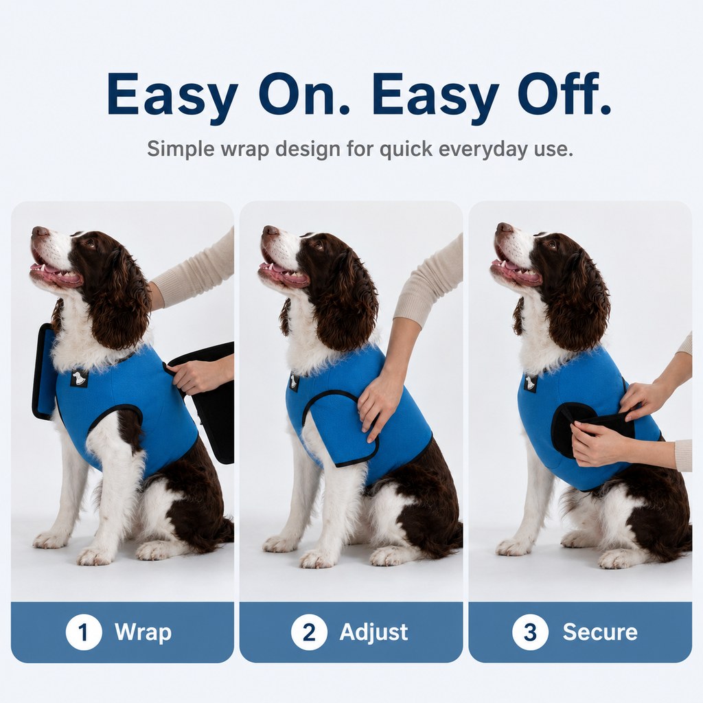 Hug-Like Adjustable Breathable Dog Comfort Wrap Vest – view 10
