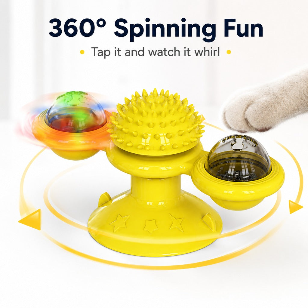 Light-Up 360° Spinning Cat Toy (Suction Cup & Catnip Balls) – view 8