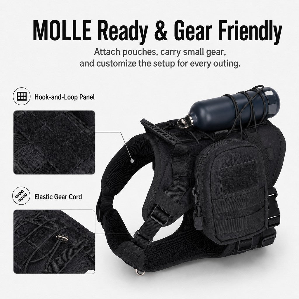 MOLLE-Ready Heavy-Duty Dog Harness (Breathable Mesh) – view 12