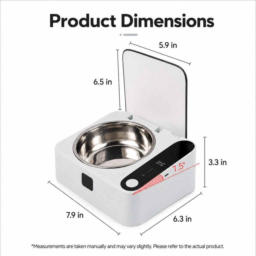 Motion-Sensing Covered Stainless Steel Cat Bowl (For Cats & Small Dogs) – view 8