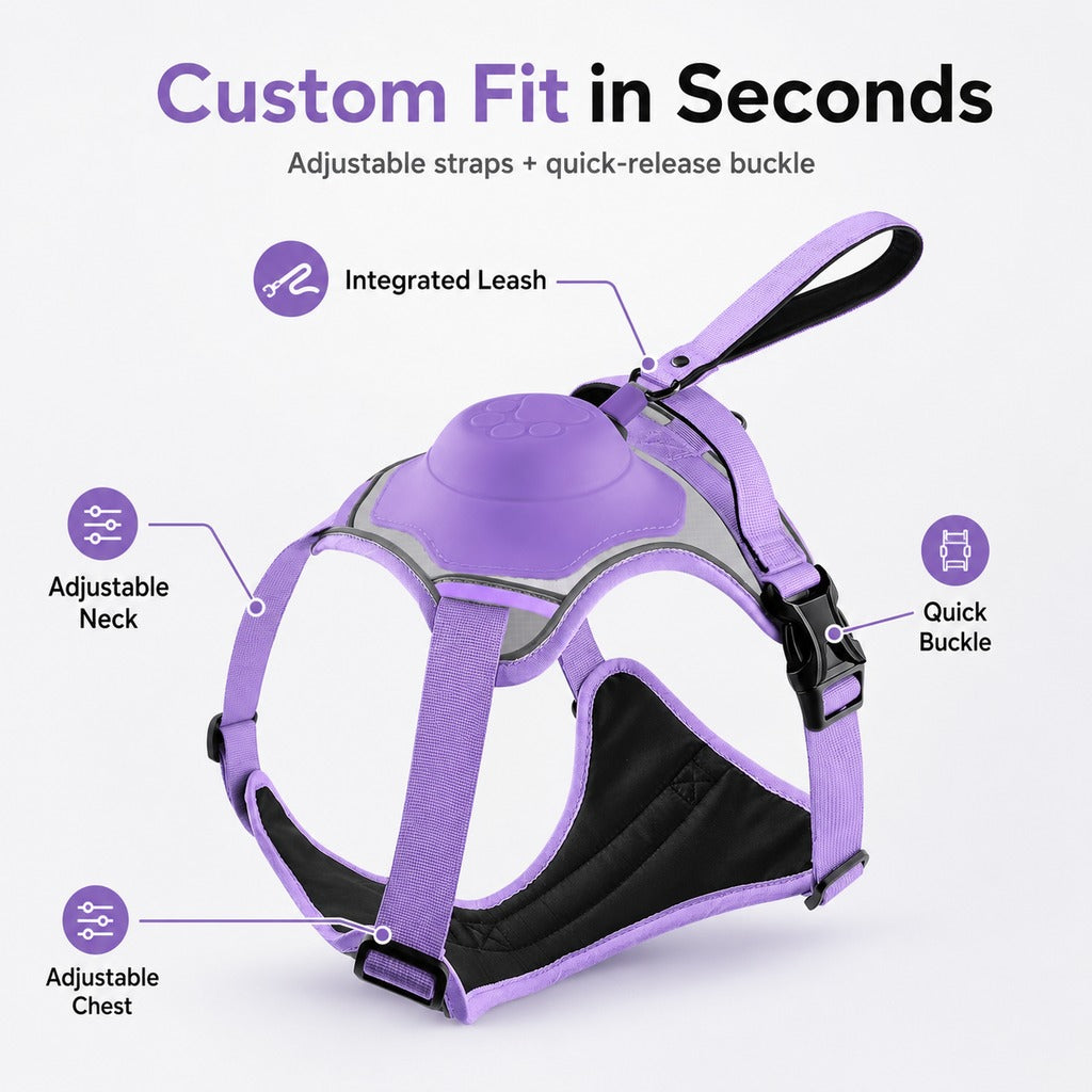 No-Pull Built-In Retractable Leash Dog Harness – view 9