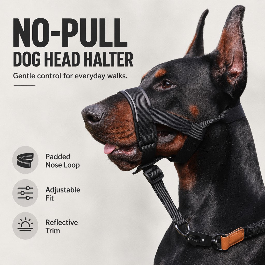 No-Pull Padded Adjustable Dog Head Halter – view 7
