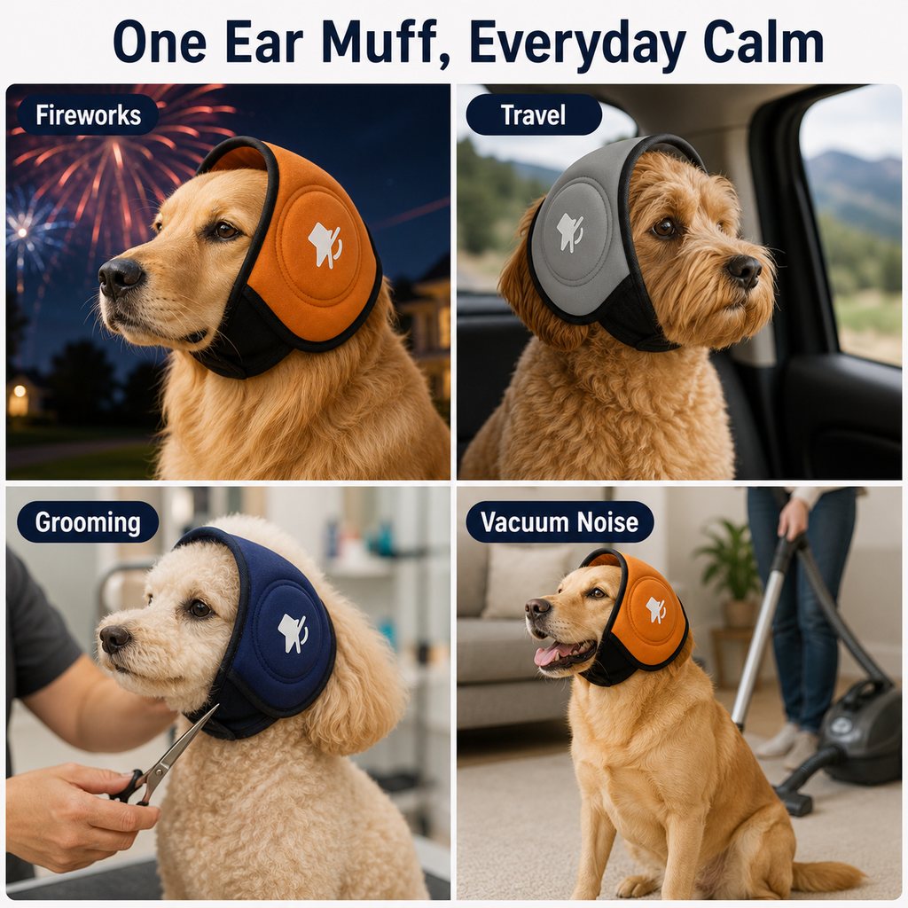 Noise-Reducing Soft Padded Dog Ear Muffs (Adjustable Fit) – view 8
