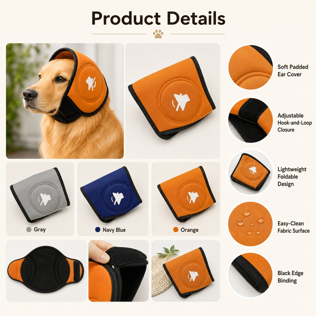 Noise-Reducing Soft Padded Dog Ear Muffs (Adjustable Fit) – view 10