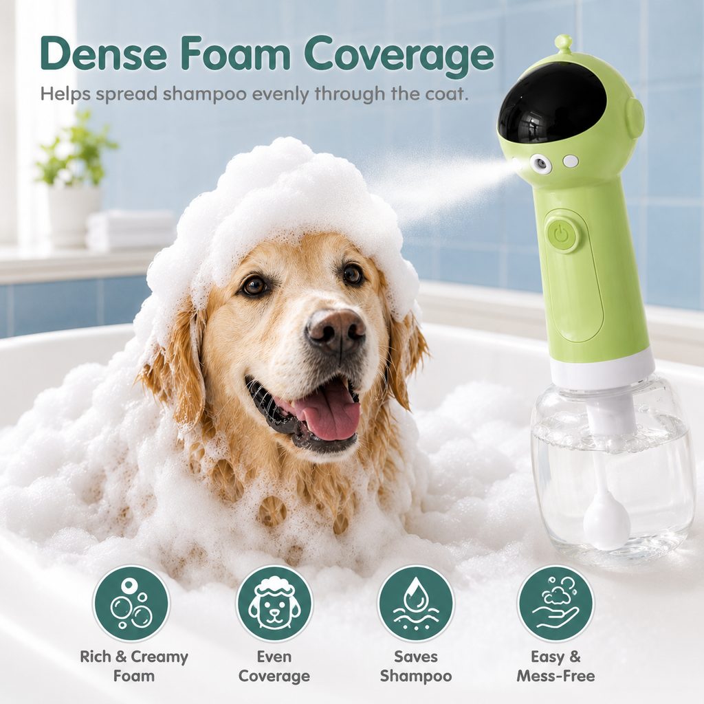 One-Press Dense Foam & Magnetic Rechargeable Dog Shampoo Foamer – view 8