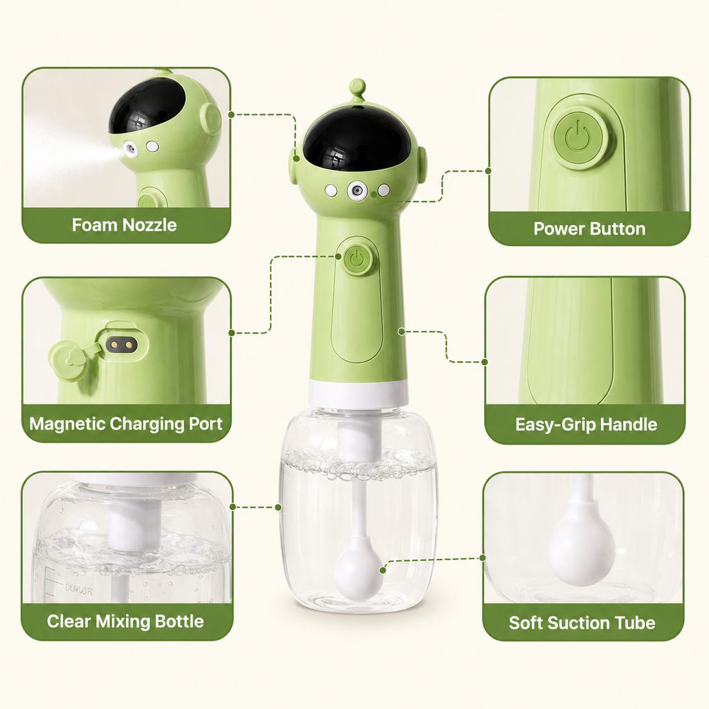 One-Press Dense Foam & Magnetic Rechargeable Dog Shampoo Foamer – view 11
