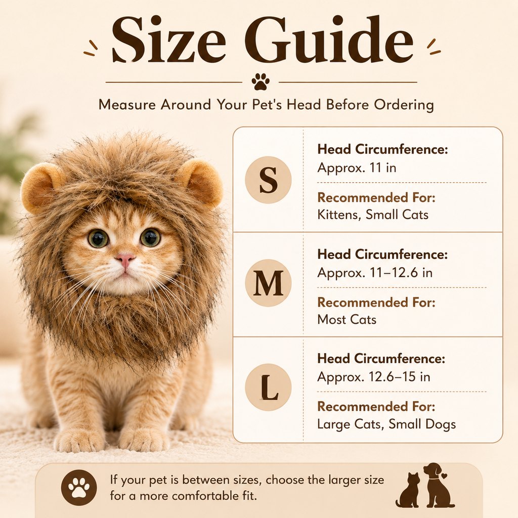 Open-Face Fluffy Faux Fur Lion Mane Headpiece (For Cats & Small Dogs) – view 10