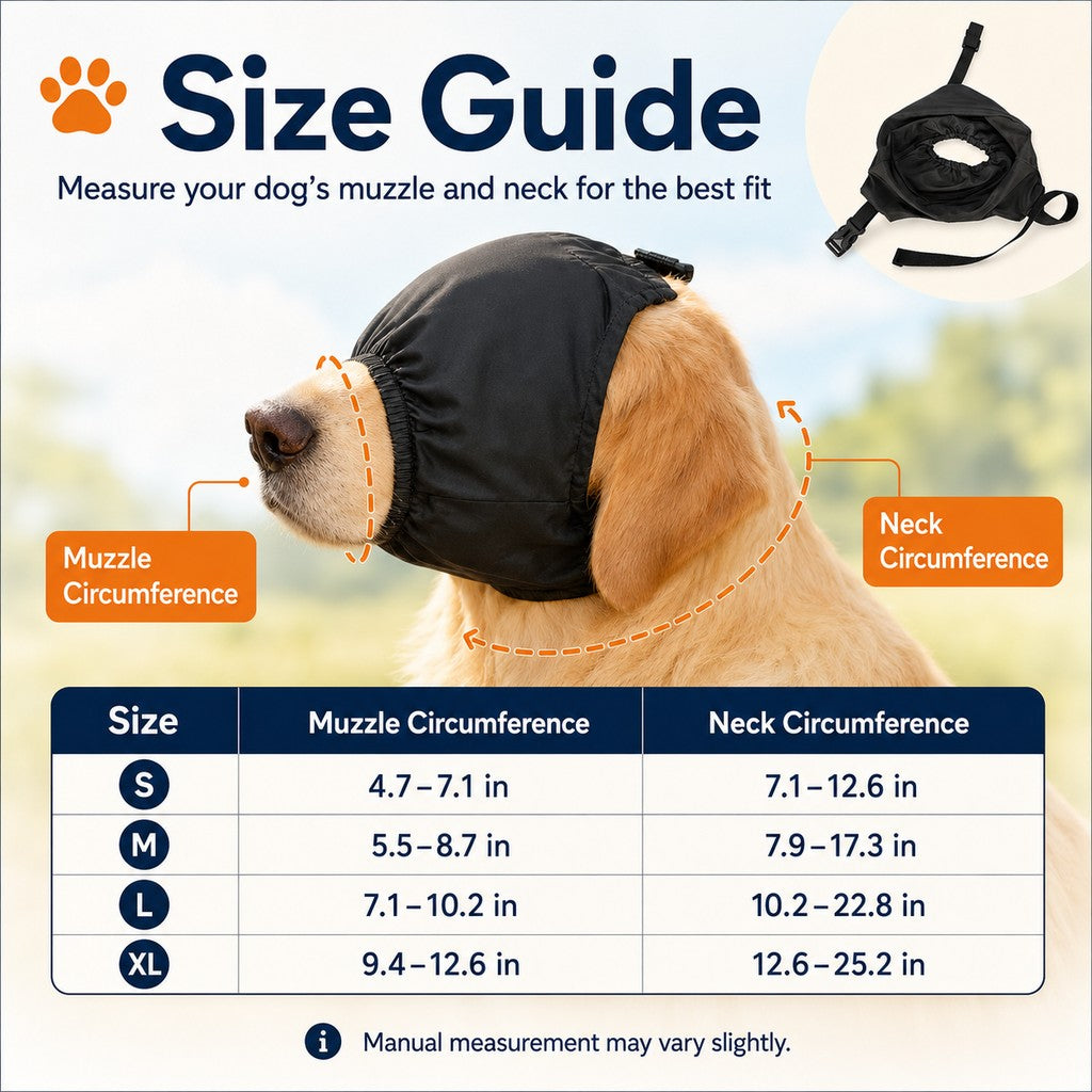 Open-Nose Breathable Dog Calming Mask (Adjustable Quick-Release Strap) – view 8