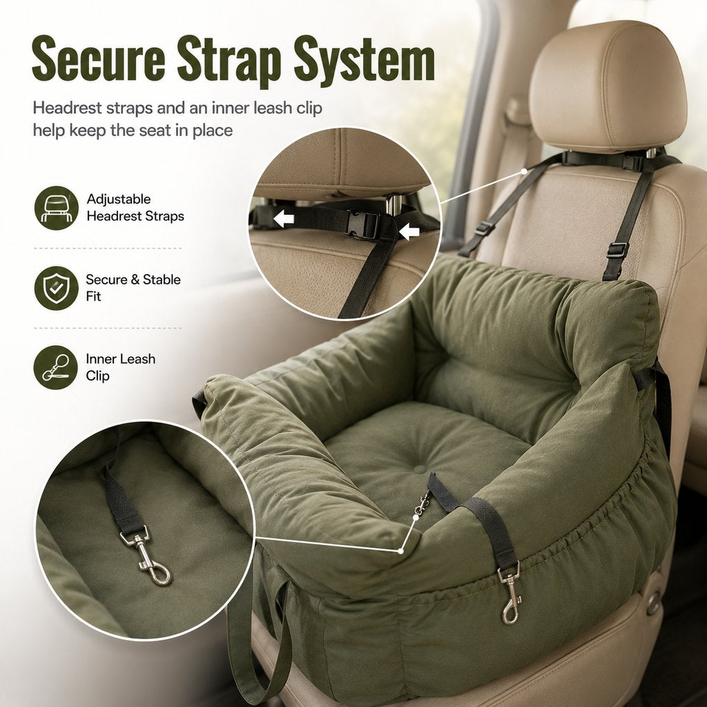 Padded Bolster Non-Slip Pet Car Seat – view 7