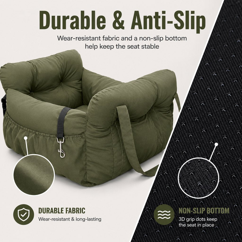Padded Bolster Non-Slip Pet Car Seat – view 12