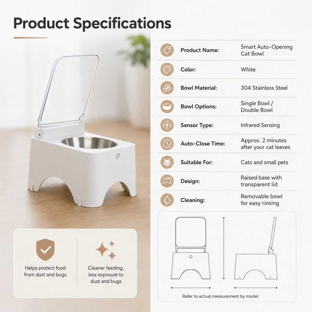 Rechargeable Infrared Auto-Opening Cat Bowl (Removable Bowl) – view 11