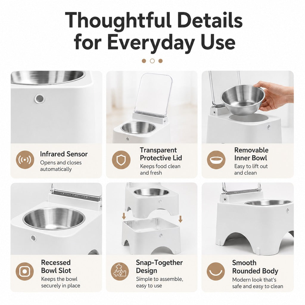 Rechargeable Infrared Auto-Opening Cat Bowl (Removable Bowl) – view 10