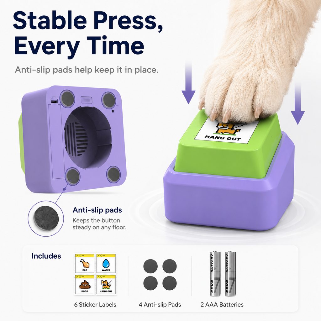 Recordable Anti-Slip Pet Communication Button – view 9