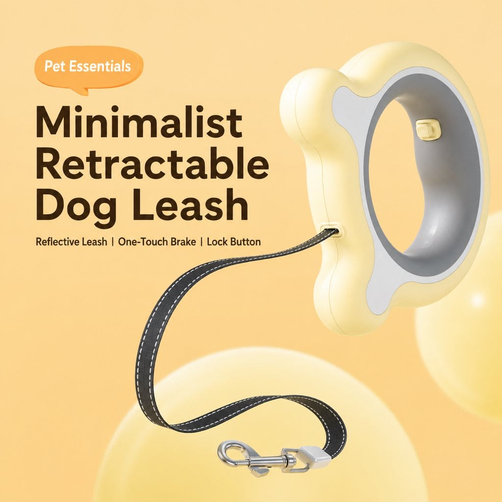Reflective Nylon One-Touch Retractable Dog Leash (Optional LED) – view 11