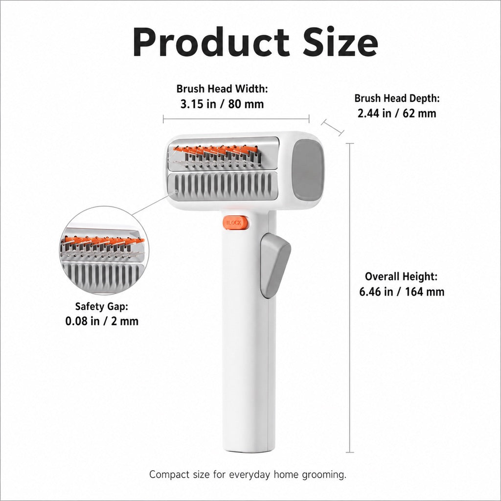 Self-Cleaning Dematting & Deshedding Pet Grooming Brush (For Cats & Dogs) – view 10
