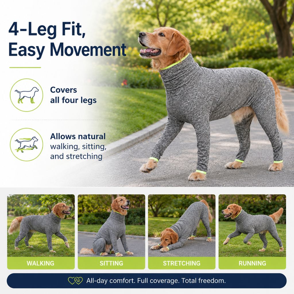 Shedding-Control Stretch Dog Full-Body Suit (Large Breed) – view 9
