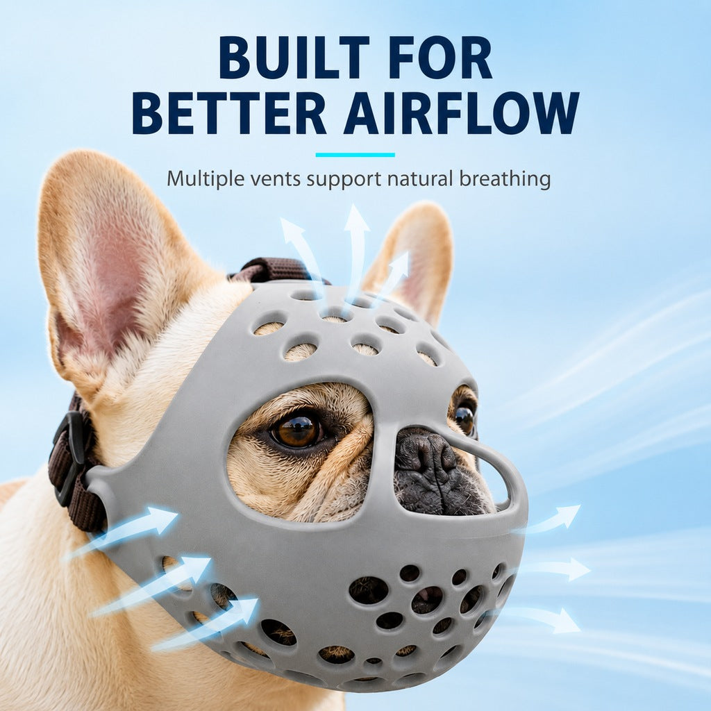 Short-Snouted Breathable Anti-Scavenging Dog Muzzle (Adjustable Straps) – view 8