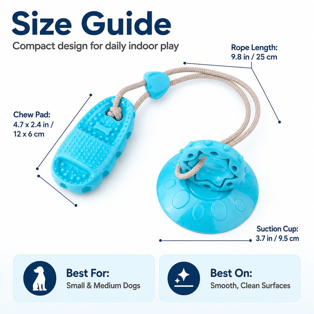 Suction Cup Dog Chew & Tug Toy (Textured Dental Nubs) – view 12