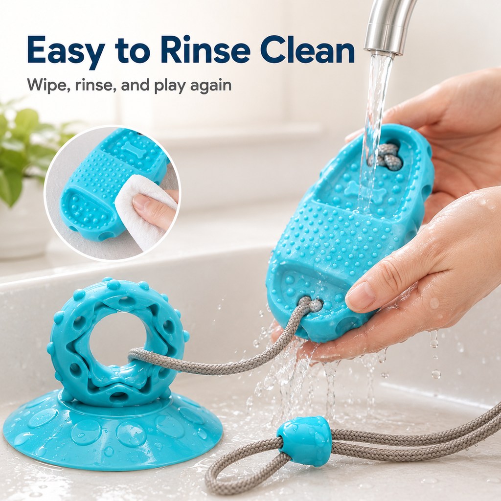 Suction Cup Dog Chew & Tug Toy (Textured Dental Nubs) – view 10