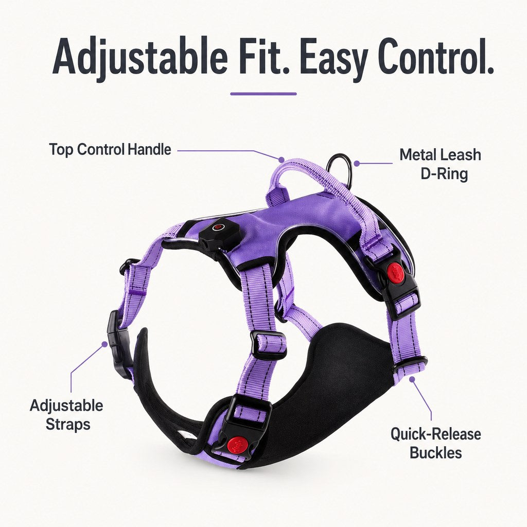 USB-C Rechargeable LED Dog Harness (Reflective Mesh) – view 11