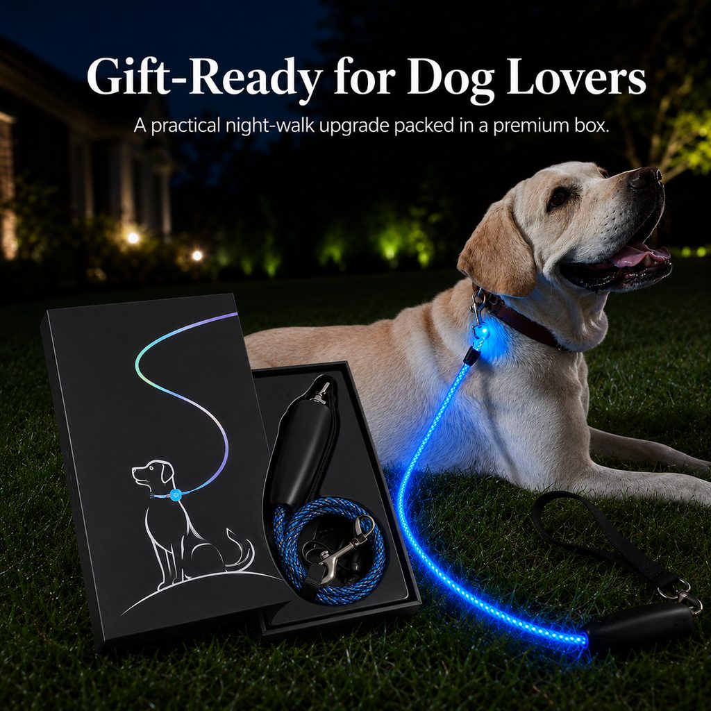 USB-Rechargeable LED Dog Leash (4.9 ft) – view 7