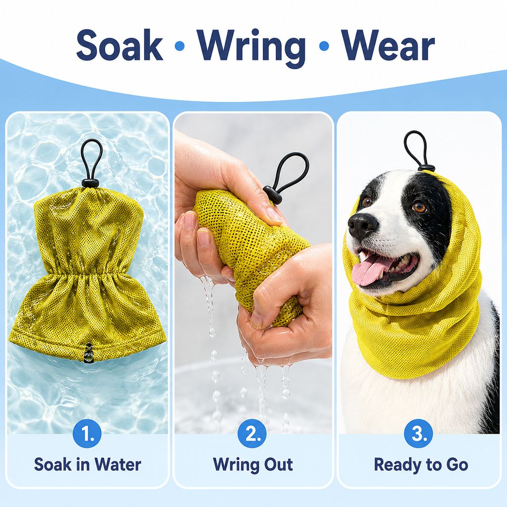 Water-Activated Breathable Mesh Dog Cooling Snood – view 7