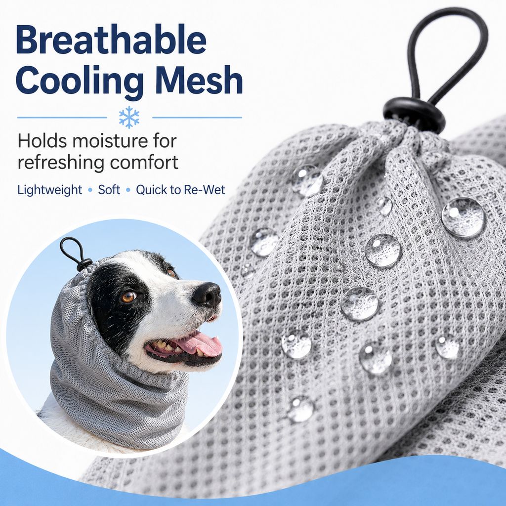 Water-Activated Breathable Mesh Dog Cooling Snood – view 8