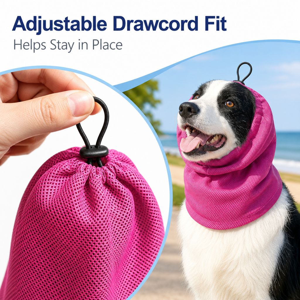 Water-Activated Breathable Mesh Dog Cooling Snood – view 9