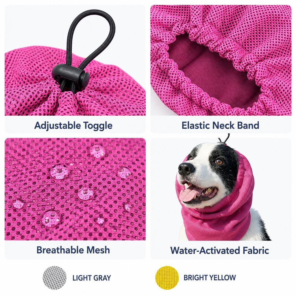 Water-Activated Breathable Mesh Dog Cooling Snood – view 11