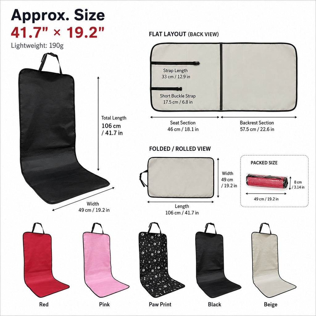 Water-Resistant Oxford Anti-Slip Front Seat Pet Cover (Universal Fit) – view 12
