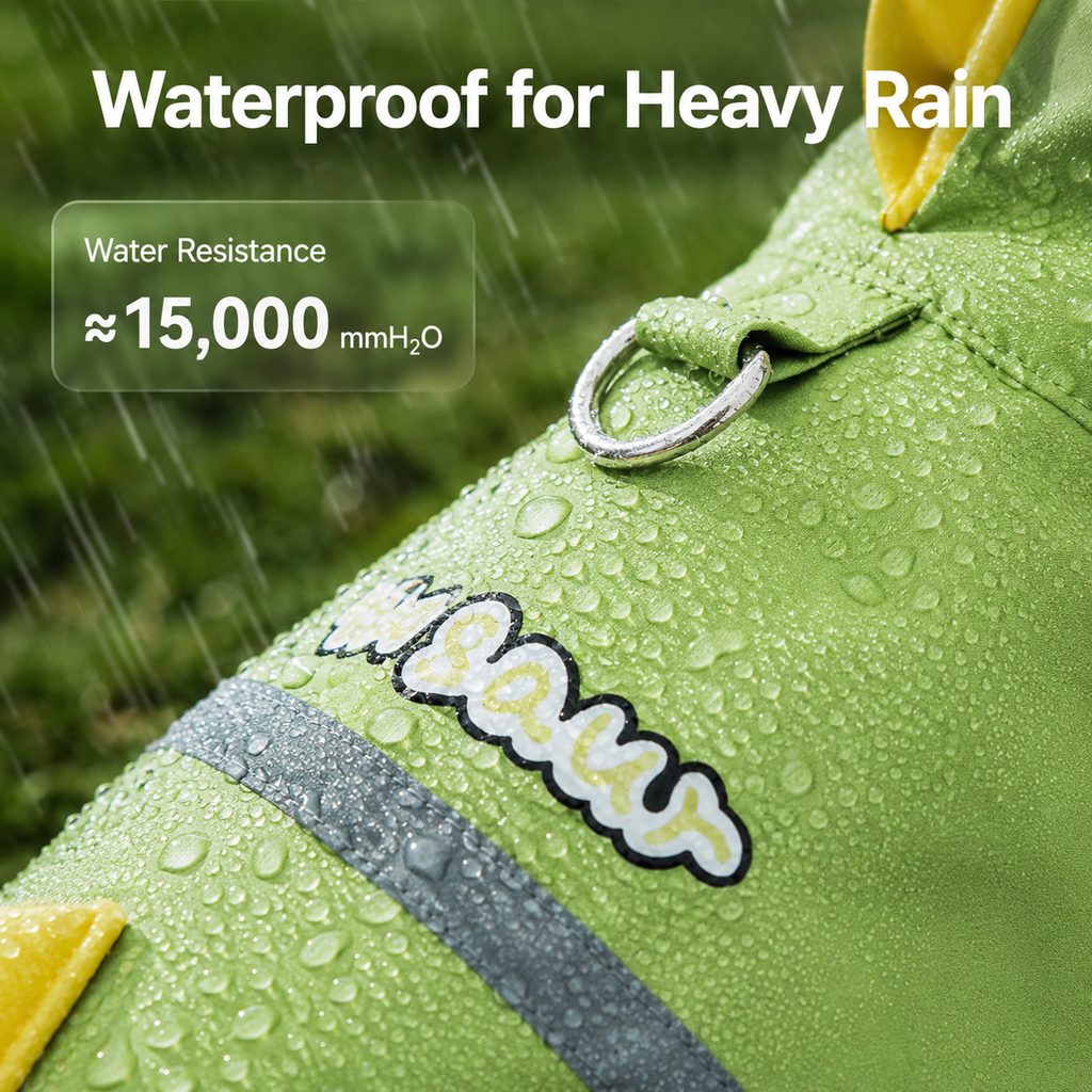 Waterproof Full-Body Dog Raincoat (Clear Visor & Leash Ring) – view 8