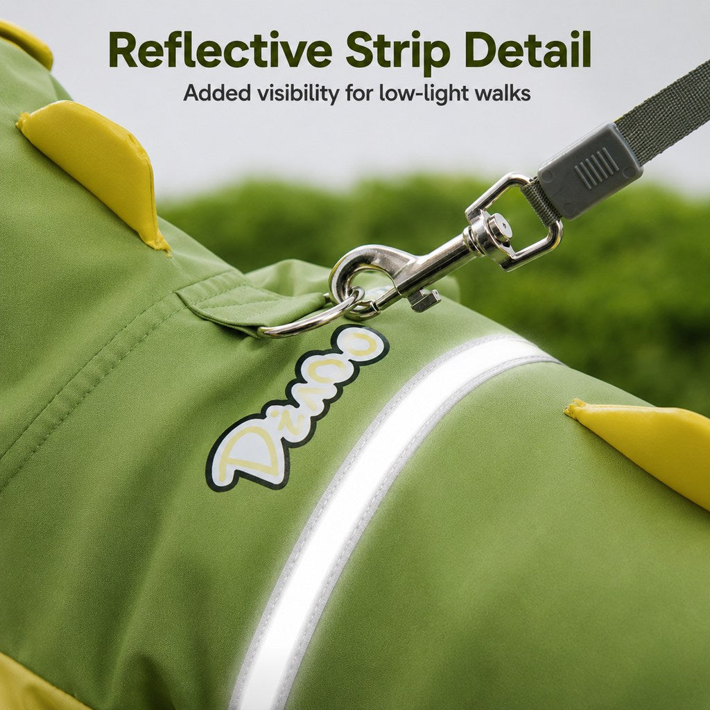 Waterproof Full-Body Dog Raincoat (Clear Visor & Leash Ring) – view 9