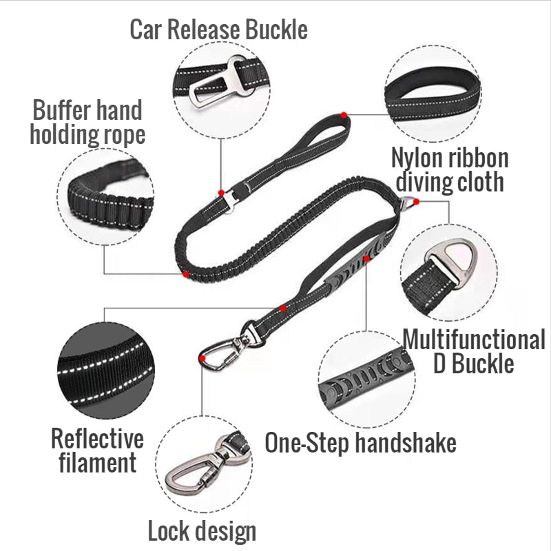 Dog Leash Rope Nylon Reflective Explosion-Proof Durable Leash For Large Dog – view 9
