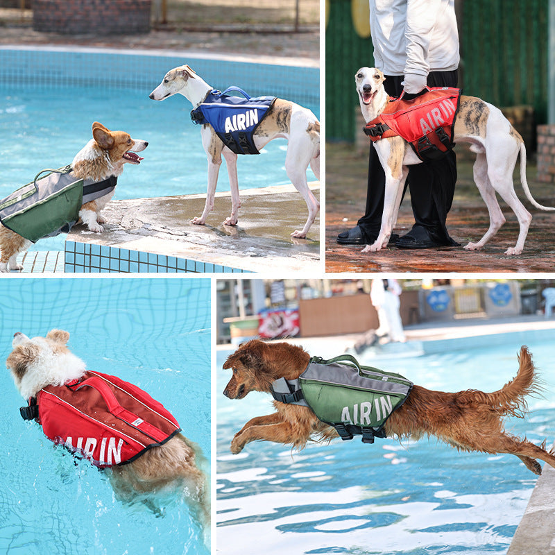 Dog Airbag Life Jackets Pet Swimming Clothes Swimsuit – view 7