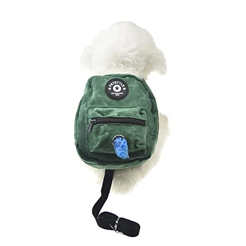 Dog Backpack Harness with Leash Adjustable Travel Hiking Walking Harness Backpack – view 8