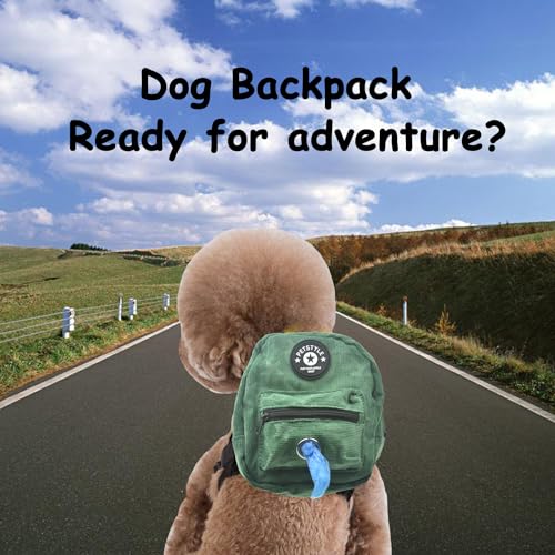 Dog Backpack Harness with Leash Adjustable Travel Hiking Walking Harness Backpack – view 7