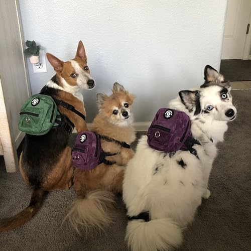 Dog Backpack Harness with Leash Adjustable Travel Hiking Walking Harness Backpack – view 10