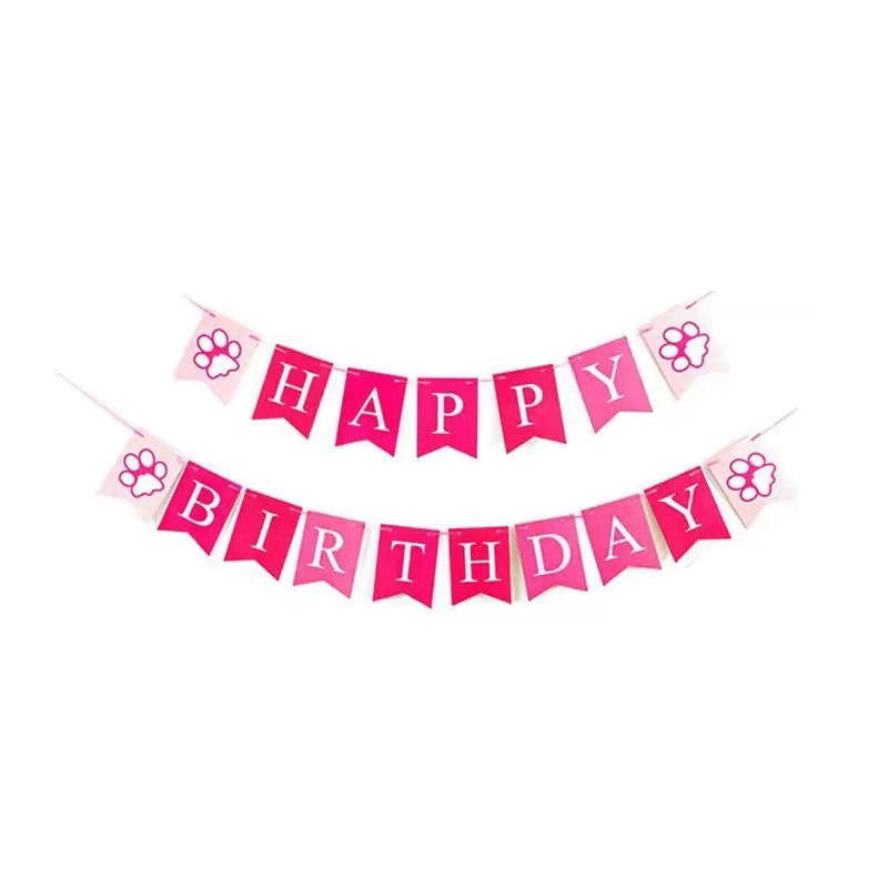 Dog Birthday Party Supplies Balloon Scarf Bow Tie Crown Hat Banner Pull Flag Pet Set – view 8