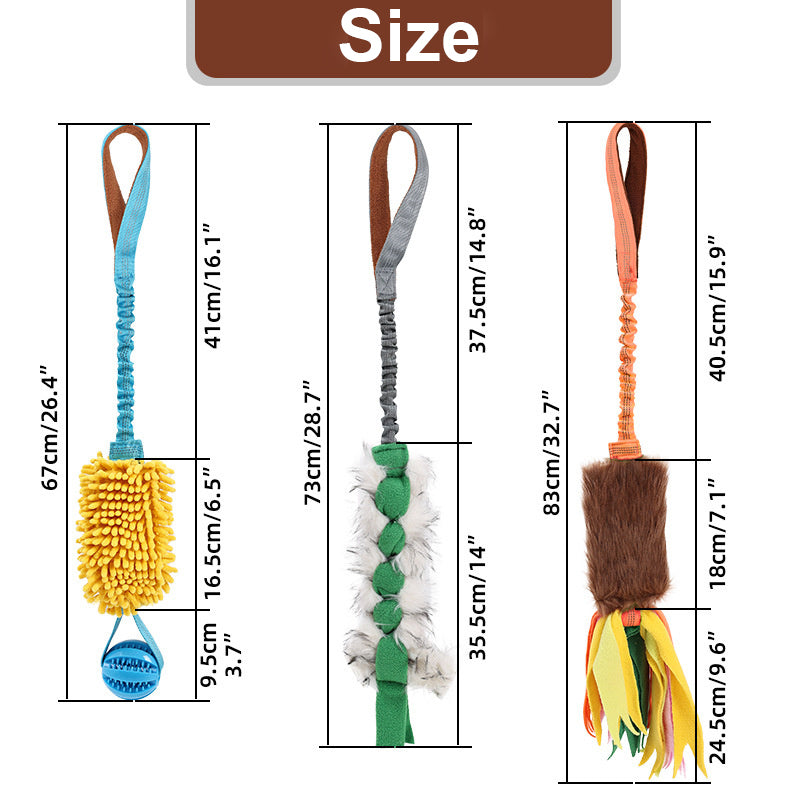 Dog Chew Rope Colorful Dog Tug Toy Elastic Drawstring Pet Chew Toy – view 8