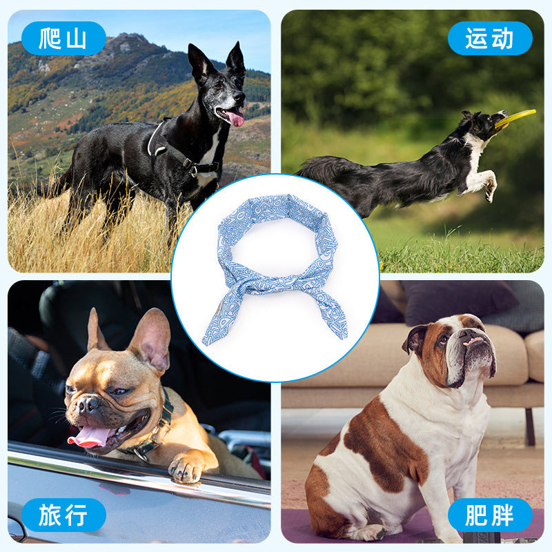 Dog Cool Bandanas Detachable and Washable Dog Cooling Scarf – view 10