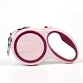 Dog Leash Automatic Retractable Pet Dog Cat Leash Dog Walking Leash – Rose Red / 3M